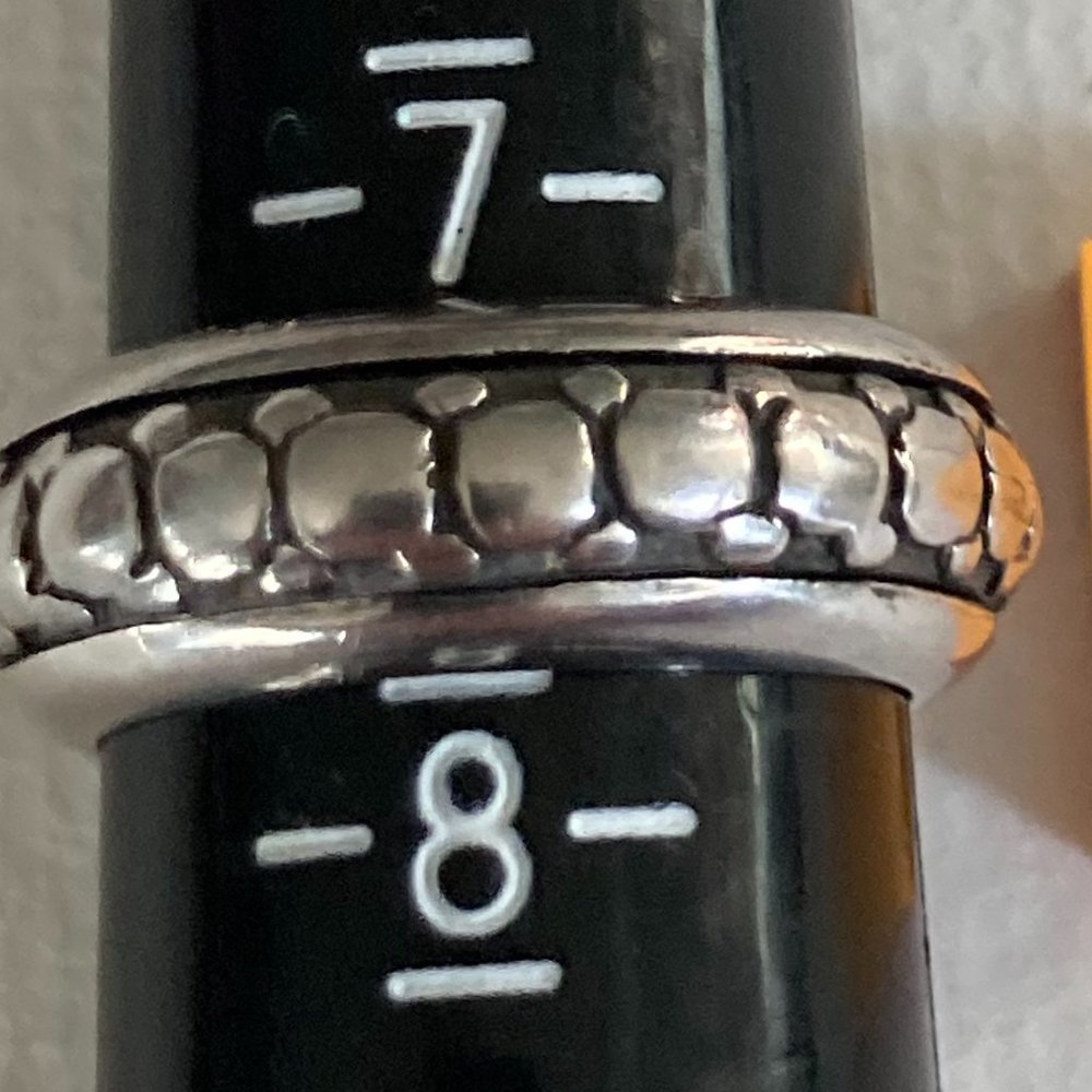Dotted Sterling Silver Spinner Ring - image 2